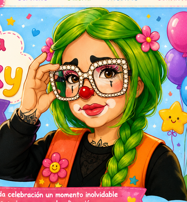 Payasita Chicky caricatura infantil